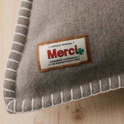 2138 TESSILECHITI Coussins|Accessoirisez Votre Intérieur-Coussin Merci - Beige
