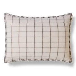 2138 TESSILECHITI L'esprit Merci-Coussin Merci - Carreaux Brun Cha Iro