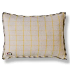 2138 TESSILECHITI L'esprit Merci-Coussin Merci - Carreaux Jaune Asahi