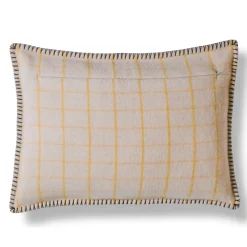 2138 TESSILECHITI L'esprit Merci-Coussin Merci - Carreaux Jaune Asahi