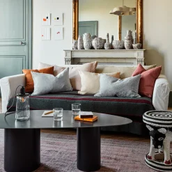 200 LINTEX Coussins|Coussins Épais-Coussin épais en lin - Chambray Bleu