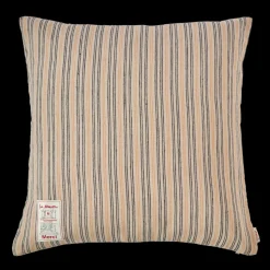 200 LINTEX Coussins|Coussins Épais-Coussin épais en lin - Rayures Matelas Bleu & Jaune Asahi