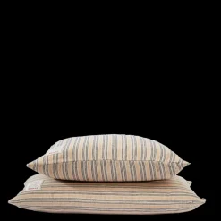 200 LINTEX Coussins|Coussins Épais-Coussin épais en lin - Rayures Matelas Bleu & Jaune Asahi