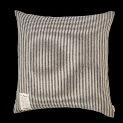 200 LINTEX Coussins|L'esprit Merci-Coussin épais en lin - Rayures Bleu Encre