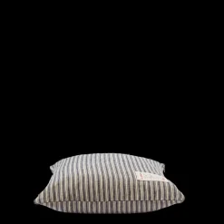 200 LINTEX Coussins|L'esprit Merci-Coussin épais en lin - Rayures Bleu Encre