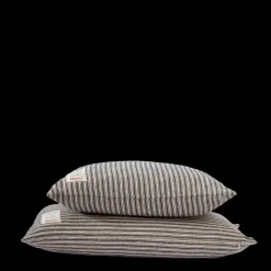 200 LINTEX Coussins|L'esprit Merci-Coussin épais en lin - Rayures Bleu Encre