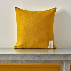 200 LINTEX Coussins|Coussins Épais-Coussin épais en lin - Uni Olive