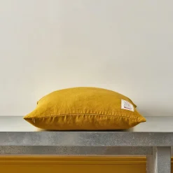 200 LINTEX Coussins|Coussins Épais-Coussin épais en lin - Uni Olive