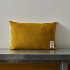 200 LINTEX Coussins|Coussins Épais-Coussin épais en lin - Uni Olive