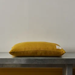 200 LINTEX Coussins|Coussins Épais-Coussin épais en lin - Uni Olive