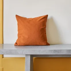 200 LINTEX Coussins|Coussins Épais-Coussin épais en lin - Uni Brique de Sienne