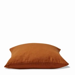 200 LINTEX Coussins|Coussins Épais-Coussin épais en lin - Uni Brique de Sienne