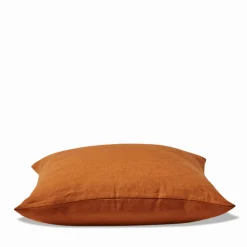 200 LINTEX Coussins|Coussins Épais-Coussin épais en lin - Uni Brique de Sienne