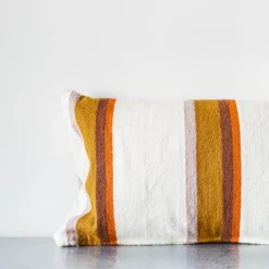 1286 HOUSEHOLD HARDWARE Coussins-Coussin rayé - Moutarde