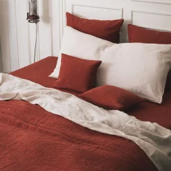 2100 GAZEX Coussins|Coussins Rectangles-Coussin rectangle en gaze de coton - Rose de Bagatelle