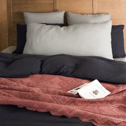 2100 GAZEX Coussins|Coussins Rectangles-Coussin rectangle en gaze de coton - Gris de Paris