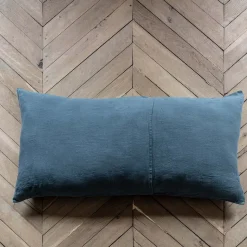 200 LINTEX Accessoirisez Votre Intérieur|Coussins-Coussin rectangle en lin lavé - Bleu Pétrole