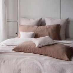 200 LINTEX Accessoirisez Votre Intérieur|Coussins-Coussin rectangle en lin lavé - Rose Argile