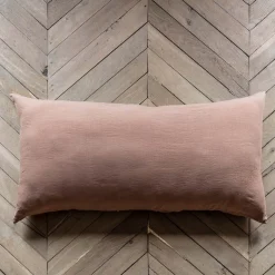 200 LINTEX Accessoirisez Votre Intérieur|Coussins-Coussin rectangle en lin lavé - Rose Argile
