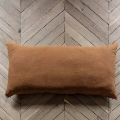 200 LINTEX Accessoirisez Votre Intérieur|Maison De Campagne-Coussin rectangle en lin lavé - Brique de Sienne
