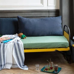 200 LINTEX Coussins|Coussins Rectangles-Coussin rectangle en lin lavé - Bleu Encre