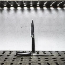 Merci Paris Coutellerie|Couteaux-Couteau avec manche en buis - Noir