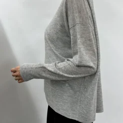 Femme CT Plage Mailles-- Pull Fin - Gris Clair