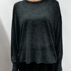 Femme CT Plage Mailles-- Pull Fin - Noir