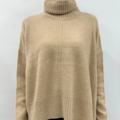 Femme CT Plage Mailles-C.T.plage - Col roulé - Beige