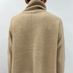 Femme CT Plage Mailles-C.T.plage - Col roulé - Beige