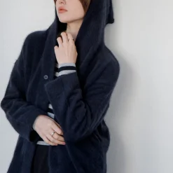 Femme CT Plage Mailles-C.T.plage - Pull Capuche - Marine