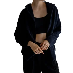 Femme CT Plage Mailles-C.T.plage - Pull Capuche - Marine