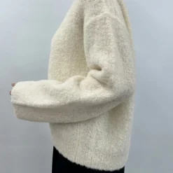 Femme CT Plage Mailles-C.T.plage- Pull Cocoon - Blanc