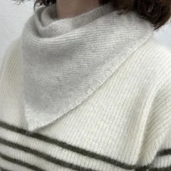 Femme CT PLAGE Foulards & Echarpes-C.T.plage x Merci - Bandana Trèfle - Gris