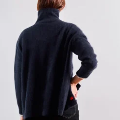 Femme CT PLAGE Mailles-C.T.plage x Merci - Pull Trèfle - Bleu