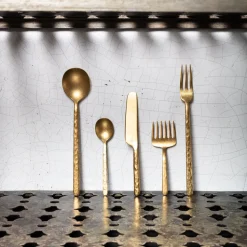 1316 COMAS AND PARTNERS Cuillères À Soupe|Cuillères-Cuillère de table - Or