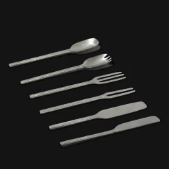 259 SERAX Couverts|Cuillère À Café-Cuillère en métal martelé - Anthracite - La Nouvelle Table