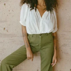 Femme Dôen Chemises-- Blouse June - Salt