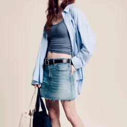 Femme Denimist Chemises-- Chemise à boutons - Oxford bleu clair