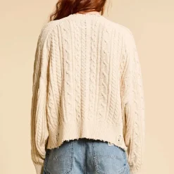 Femme Denimist Mailles-- Pull Shadow American Flag - Ecru Slub