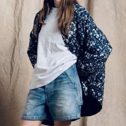 Femme Denimist Vestes-- Veste chemise à fleurs - Marine