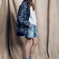 Femme Denimist Vestes-- Veste chemise à fleurs - Marine