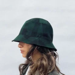 Femme Destin Chapeaux-- Chapeau Réversible Anglais - Vert/Noir