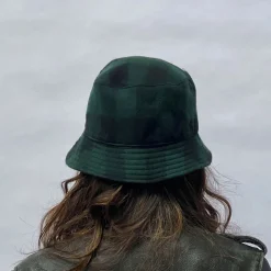 Femme Destin Chapeaux-- Chapeau Réversible Anglais - Vert/Noir