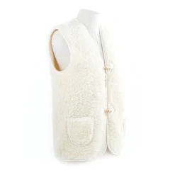 Femme Direct Tannerie Vestes-- Gilet Laine - Blanc