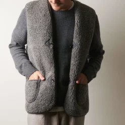 Femme Direct Tannerie Maison De Campagne|L'esprit Merci-- Gilet Laine - Gris