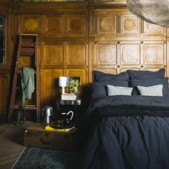 2100 GAZEX Draps Plats-Drap plat en gaze de coton - Gris Fusain