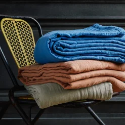 2100 GAZEX Draps Plats-Drap plat en gaze de coton - Brun Haussmann