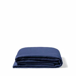 200 LINTEX Draps Plats-Drap plat en lin lavé - Bleu Shibori