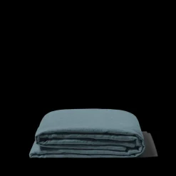 200 LINTEX Draps Plats-Drap plat en lin lavé - Bleu Pétrole